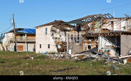 Uragano Harvey 2017 distruzione, complesso residenziale costituito da diverse strutture. Foto Stock