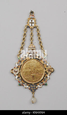 Un ritratto storico raffigurante l'arciduca Massimiliano III d'Austria, che mostra il suo abbigliamento reale e il suo comportamento regale della fine del XVI secolo. Foto Stock