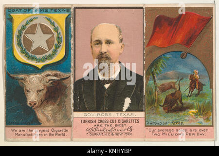 Governatore Ross, Texas, da governatori, armi, ecc. Serie (N133-1), emessa da Duke Sons & Co. Foto Stock