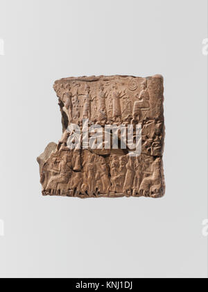 Questa custodia per tablet MET è impressionata da quattro guarnizioni cilindriche in stile anatolico e assiro antico, utilizzate per assicurare una tavoletta cuneiforme che documenta un prestito d'argento. Foto Stock