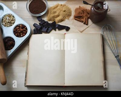 Cioccolato e noci ricette per Natale Foto Stock