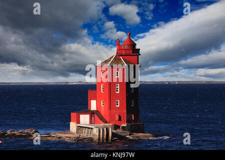 Kjeungskjaer faro, situato nel comune di Orland in Sor-Trondelag, Norvegia Foto Stock