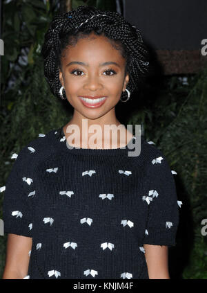 Hollywood, Stati Uniti d'America. Undicesimo Dec, 2017. L'attrice Skai Jackson assiste la premiere del Columbia Pictures' 'Jumanji: Welcome To The Jungle' a TCL Teatro Cinese su dicembre 11, 2017 in Hollywood, la California. Credito: Barry re/Alamy Live News Foto Stock