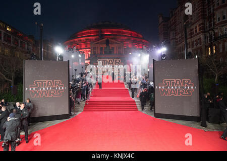 Royal Albert Hall di Londra, Regno Unito. 12 Dic, 2017. La premiere europeo di Star Wars - ultimi Jedi . Credito: Chris Yates/ Alamy Live News Foto Stock