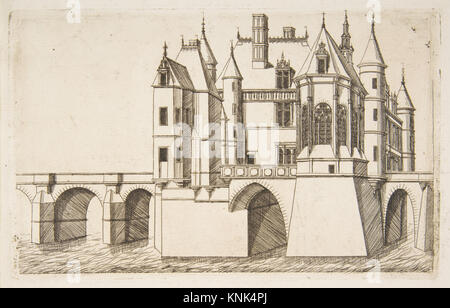 Château de Chenonceau, No 2 (Château de Chenonceau, No 2) dell'artista Charles Meryon (francese, 1821–1868), 1856 Foto Stock