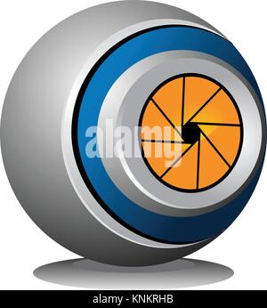 Il logo di sorveglianza modello di disegno Vector Illustrazione Vettoriale