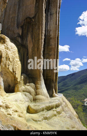 Hierve el Agua, cascadas petrificadas, Oaxaca, Messico Foto Stock