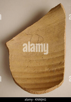 Un frammento del Metropolitan Museum, numero di catalogo wb-40.170.497b 450167, caratterizzato da ammassi di punti bianchi su una superficie, che rappresentano un significato decorativo o storico. Foto Stock