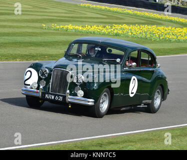 Ben Shuckburgh, Jaguar Mk VII, KRW 621, Sopwith Cup, Goodwood 73MM Marzo 2015, 73rd, 73rd Assemblea dei Soci, Chris McEvoy, CJM Fotografia, classic c Foto Stock