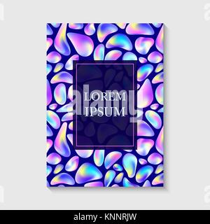 Coperchio di modelli di progettazione con gocce colorate illustrazione vettoriale Illustrazione Vettoriale