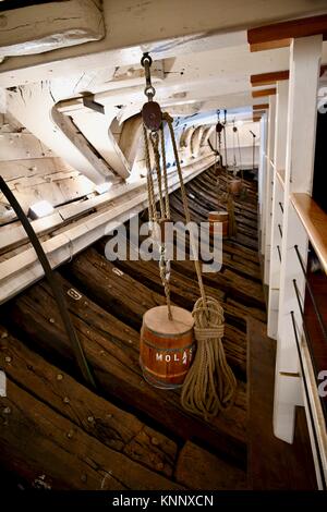 Storica USS Constellation nave della marina americana di melassa, Baltimore, MD, Stati Uniti d'America Foto Stock