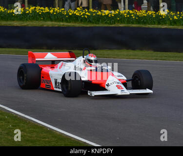 Bobby Verdon-Roe, McLaren Cosworth MP4, effetto suolo, Grand Prix, demo, Goodwood 74a Assemblea dei Soci, marzo 2016, 74a membri di riunione, automobili, circuiti Foto Stock