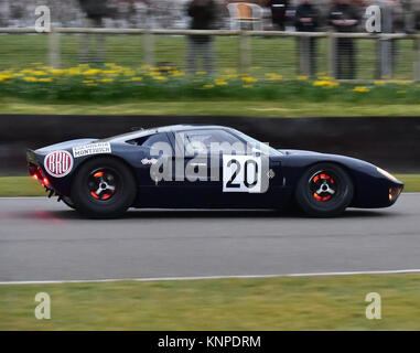 Simon Hadfield, Joaquin Folch-Rusinol, Ford GT40, Alan Mann trofeo, Goodwood 74a Assemblea dei Soci, automobili, Chris McEvoy, il circuito da corsa, CJM Fotografia Foto Stock