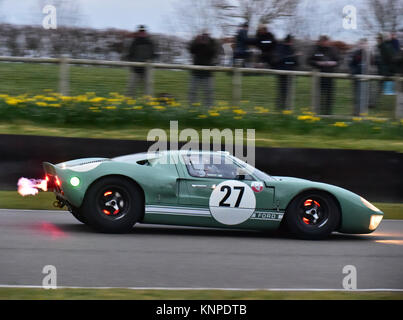 Michael Gans, Andrew Wolfe,Ford GT40, Alan Mann trofeo, Goodwood Assemblea dei Soci, 74a riunione, marzo 2016, 74a membri di riunione, automobili, il circuito racin Foto Stock