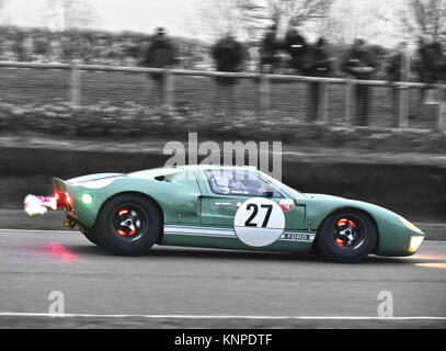 Michael Gans, Andrew Wolfe, Ford GT40, Alan Mann trofeo, Goodwood 74a Assemblea dei Soci, 74a riunione, marzo 2016, 74a membri di riunione, automobili, il circuito Foto Stock