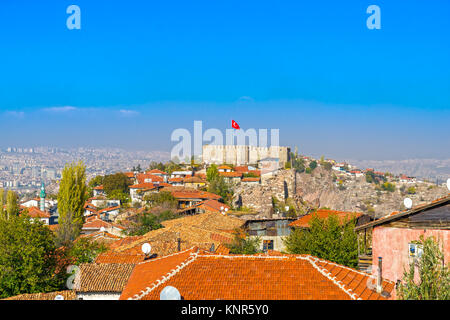 Il castello di Ankara a Ankara, la città capitale della Turchia Foto Stock