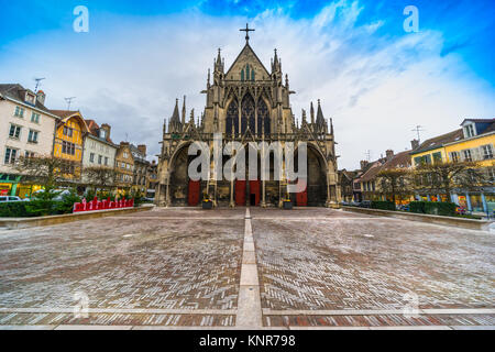 La Basilica gotica Saint Urbain di TROYES - Francia, Aube Foto Stock
