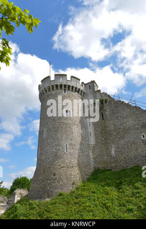 Moulineaux (Normandia, Francia settentrionale), Maggio 2015: castello medievale 'Chateau de Robert le Diable' Il castello fu costruito tra XI e XII ce Foto Stock