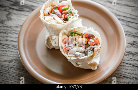 Burrito di pollo Foto Stock