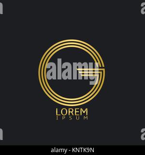 Lettera G emblema Illustrazione Vettoriale