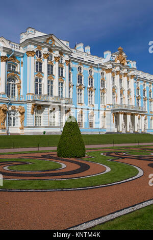 Palazzo di Caterina, Carskoe Selo, Pushkin, Sito Patrimonio Mondiale dell'UNESCO, Russia Foto Stock