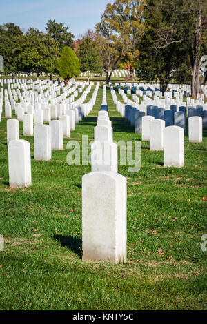 Singola Lastra Tombale Closeup superficie texture al Cimitero Nazionale di Arlington Washington DC USA Foto Stock