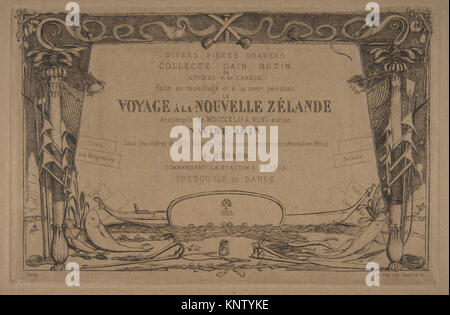 Coperchio- il viaggio a Nuova Zelanda (1842 - 46) SODDISFATTE DP813260 377893 Artista: Charles Meryon, francese, 1821?1868, coperchio: Il viaggio in Nuova Zelanda (1842 - 46), 1866, incisione su carta vergata, Piastra: 9 x 6 3/8 in. (15,2 x 23,8 cm). Il Metropolitan Museum of Art di New York. Fondo Rogers, 1917 (17.78.29) Foto Stock
