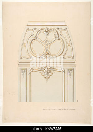 Design per Rococco-parete di stile e cove ornamento nel salone dell'Hotel de Luynes, di proprietà del Duc de Sabran incontrato DP811579 384909 Foto Stock