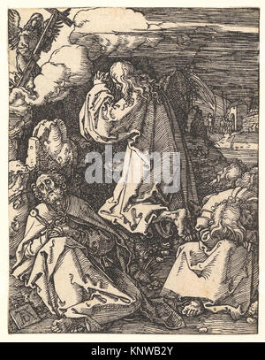 Illustrazione di Cristo che prega sul Monte degli Ulivi, conservata nella collezione MET sotto DP820444 388046, raffigurante la pratica devozionale e i dettagli compositivi. Foto Stock