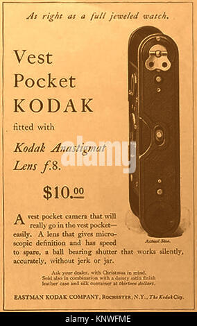 1914 - Un Natale noi pubblicità per il 'Vest Pocket' fotocamera Kodak dalla Eastman Kodak Company di Rochester New York (noto come Kodak City)- da una rivista americana - Foto Stock