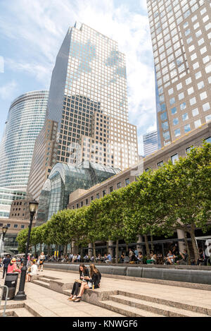 NEW YORK CITY - Luglio 13: Vista sul posto di Brookfield sulla luglio 13, 2015 a New York. Luogo di Brookfield è un complesso di edifici di uffici situato sulla West Foto Stock