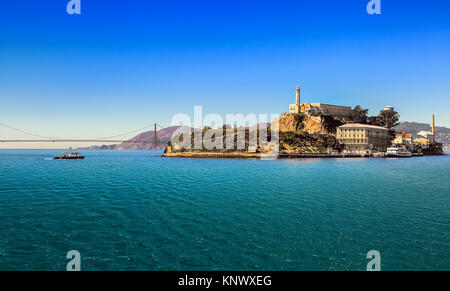 La baia di San Francisco sulla giornata di sole Foto Stock