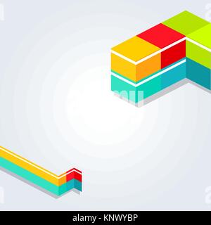 Modello creativo dello sfondo. Elementi astratti concetto, illustrazione vettoriale Illustrazione Vettoriale