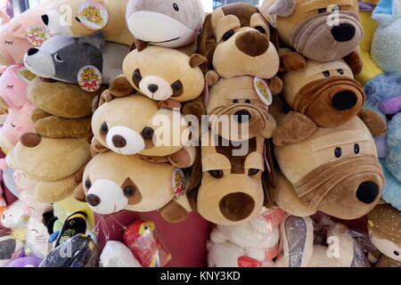 Carino e animali di peluche giocattoli roba sfondo Foto Stock