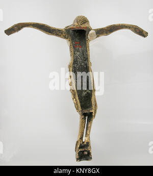 Cristo crocifisso ha incontrato sf17-190-209s2 464170 tedesco, Cristo crocifisso, ca. 1150, in lega di rame dorato, complessivo: 8 x 7 3/4 x 1 5/8 in. (20,3 x 19,7 x 4,1 cm). Il Metropolitan Museum of Art di New York. Dono di J. Pierpont Morgan, 1917 (17.190.209) Foto Stock