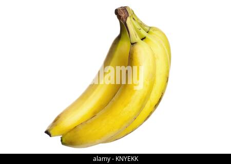 Banane isolati su sfondo bianco Foto Stock