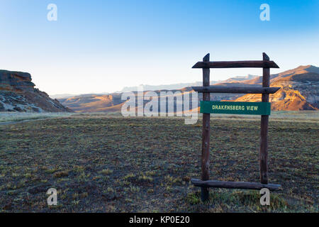 Golden Gate Highlands National Park panorama, Sud Africa. Paesaggio africano Foto Stock