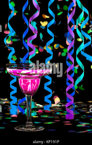 Immagine di pink drink e decorazioni Foto Stock