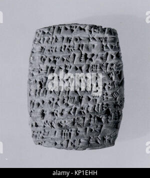 Una tavoletta cuneiforme conservata dal Metropolitan Museum of Art contenente una lettera privata, che riflette i metodi di scrittura personali e amministrativi del periodo. Foto Stock