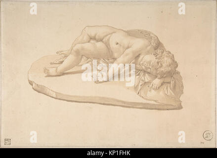 Dopo la copia di una scultura di Sleeping Eros basato su un antico modello (da Cassiano dal Pozzo del " Museo della carta') HA INCONTRATO DP808200 338366 Foto Stock