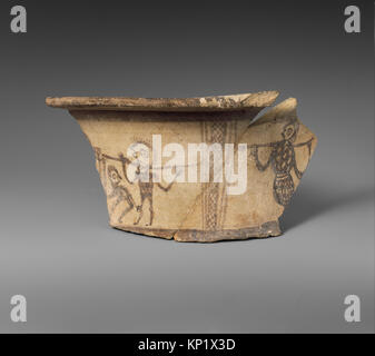 Frammento dal collo di anfora di terracotta incontrato DP132626 244736 Foto Stock