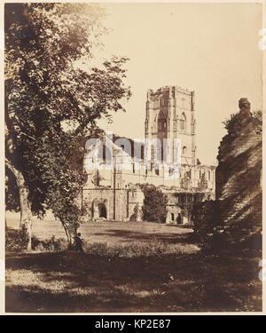 Fountains Abbey. La Chiesa, il chiostro e Hospitium incontrato DP209897 291376 Foto Stock