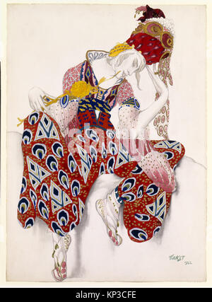 Lo studio del costume per Vaslav Nijinsky nel ruolo di Iksender nel balletto La Péri (il fiore di immortalità), eseguita per la prima volta a Parigi, 1912 INCONTRATO DR1009 Costume Studio per Vaslav Nijinsky nel ruolo di Iksender nel balletto La Péri (il fiore di immortalità), eseguita per la prima volta a Parigi, 1912 INCONTRATO DR1009 /335000 Foto Stock