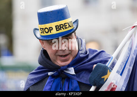 Londra, Regno Unito. 13 Dicembre 2017Anti Brexit, pro manifestanti europei dimostrano al di fuori del parlamento di Westminster ad oggi. La House of Commons dibattito oggi un emendamento alla trattativa Brexit, dando MP è il diritto di voto sul finale di trattativa, dovrebbe diventare sanciti dalla legge. Credito: Vickie Flores/Alamy Live News Foto Stock