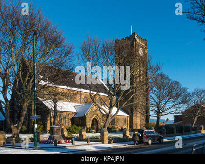 St Marks chiesa di Inghilterra Marske dal mare Cleveland North Yorkshire England Regno Unito in inverno Foto Stock