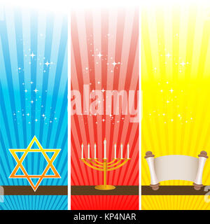 Illustrazione di hanukkah card Foto Stock