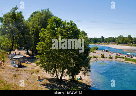 Turbigo, fiume Ticino e Lombardia, Italia Foto Stock