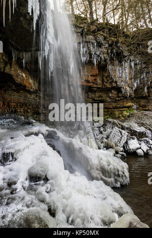 Forza Ashgill, in inverno, Garrigill, Cumbria, Regno Unito Foto Stock