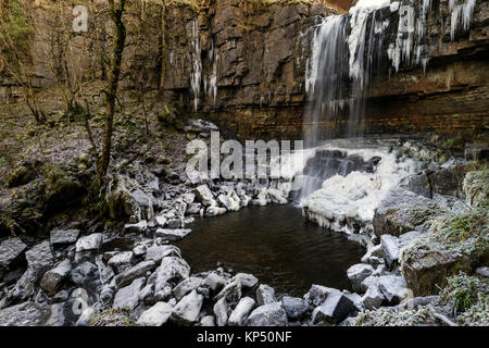 Forza Ashgill, in inverno, Garrigill, Cumbria, Regno Unito Foto Stock