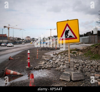 Costruzione di strada cantare Foto Stock